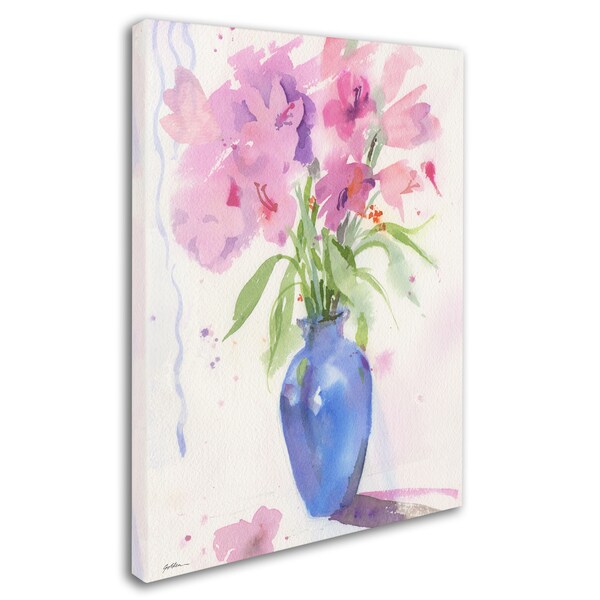 Sheila Golden 'Blue Vase#4' Canvas Art,18x24